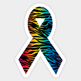 Awareness Ribbon - Rainbow Sticker